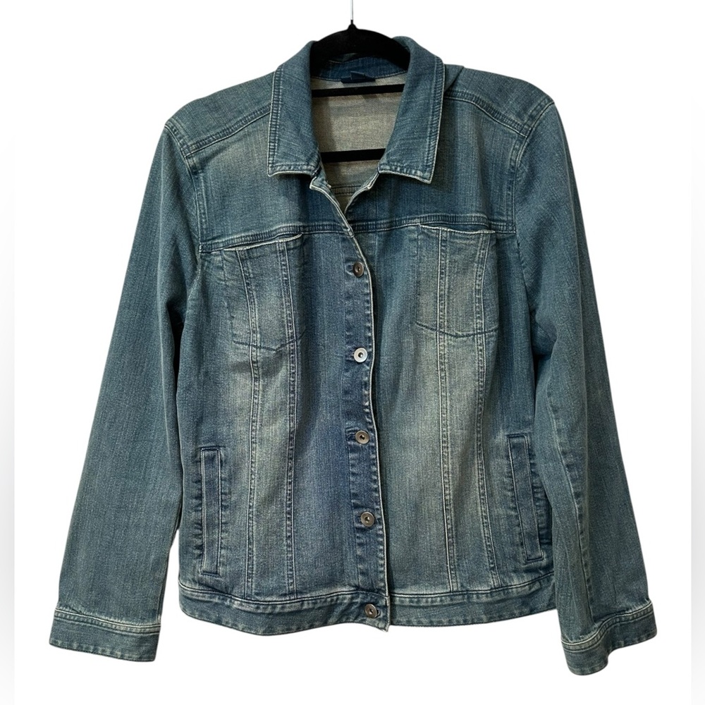 J.Jill  Blue Denim Jacket size XL